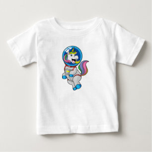 Unicorn as Astronaut in Space Baby T-Shirt