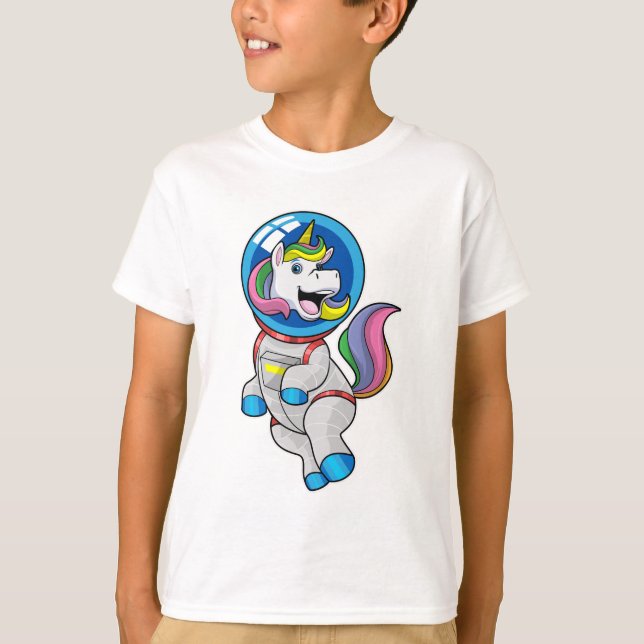 Unicorn as Astronaut in Space T-Shirt (Front)
