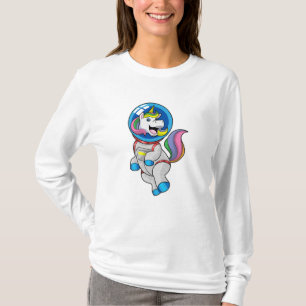 Unicorn as Astronaut in Space T-Shirt