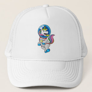 Unicorn as Astronaut in Space Trucker Hat