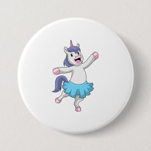 Unicorn as Ballerina at Ballet 7.5 Cm Round Badge