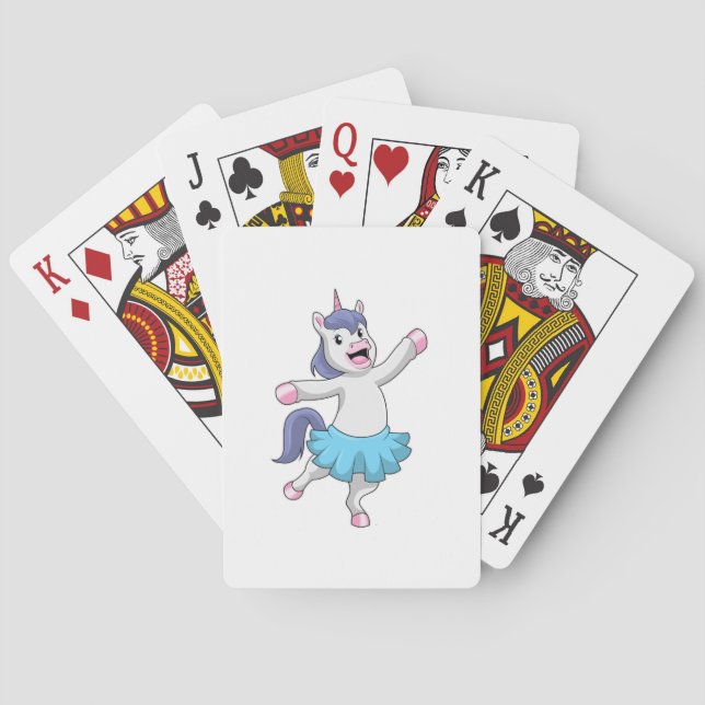 Unicorn as Ballerina at Ballet Playing Cards (Back)