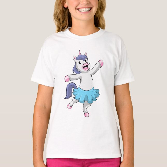 Unicorn as Ballerina at Ballet T-Shirt (Front)