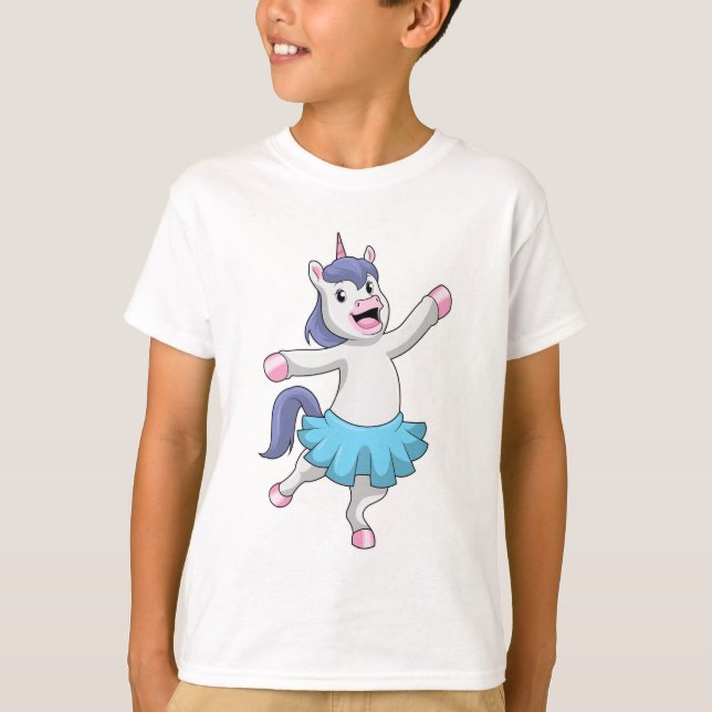 Unicorn as Ballerina at Ballet T-Shirt (Front)