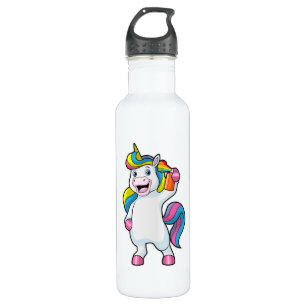 Unicorn as Hairdresser with Hairspray 710 Ml Water Bottle
