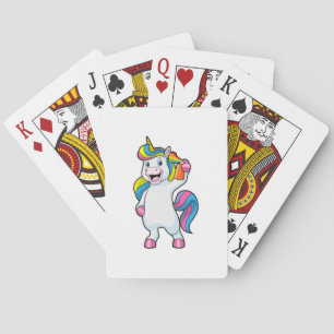 Unicorn as Hairdresser with Hairspray Playing Cards