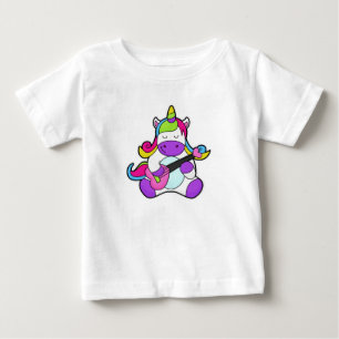 Unicorn as Musician with Guitar Baby T-Shirt
