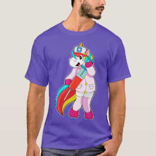 Unicorn as Nurse at Vaccination Syringe T-Shirt