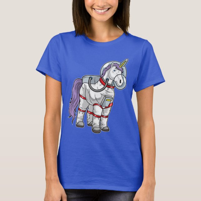 Unicorn Astronaut Space T-Shirt (Front)