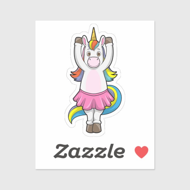 Unicorn at Ballet Dance with Skirt (Sheet)