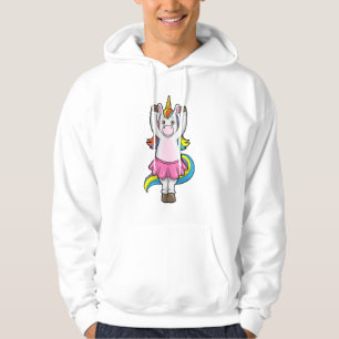 Unicorn at Ballet Dance with Skirt Hoodie