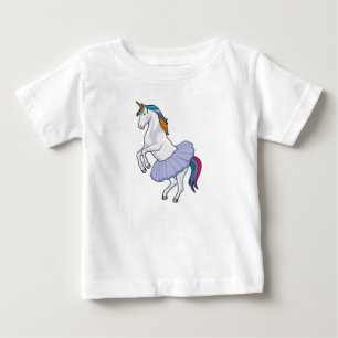 Unicorn at Ballet with Skirt Baby T-Shirt