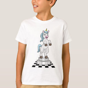 Unicorn at Chess as Chess piece Knight T-Shirt