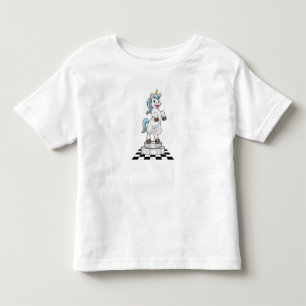 Unicorn at Chess as Chess piece Knight Toddler T-Shirt