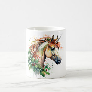 Unicorn at Christmas Coffee Mug