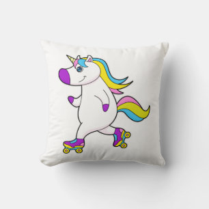 Unicorn at Inline skating with Roller skates Cushion