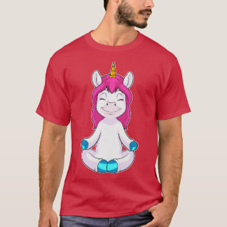 Unicorn at Meditate in Sitting T-Shirt