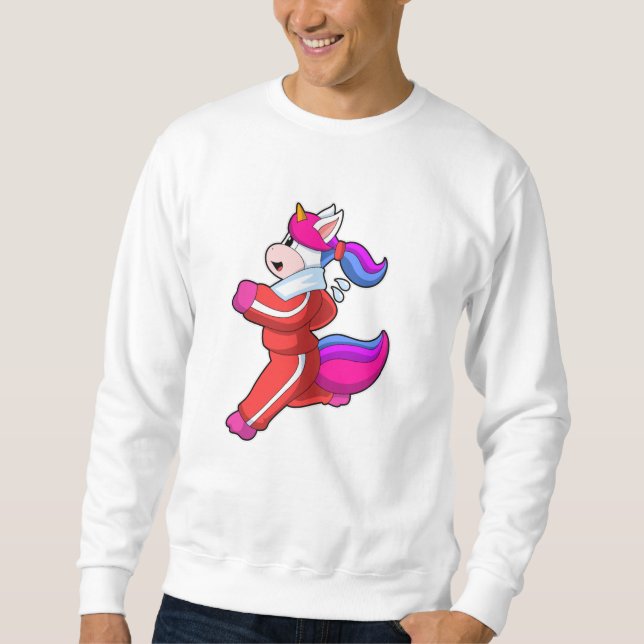 Unicorn at Running Sweatshirt (Front)
