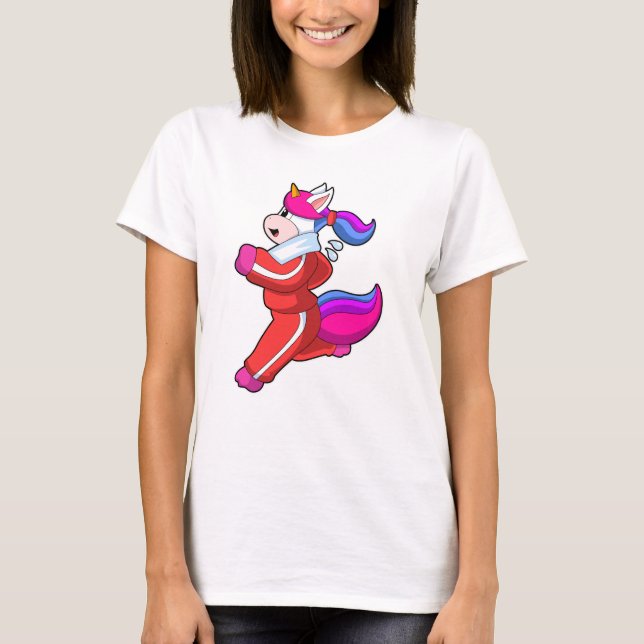 Unicorn at Running T-Shirt (Front)