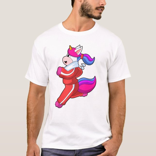 Unicorn at Running T-Shirt (Front)