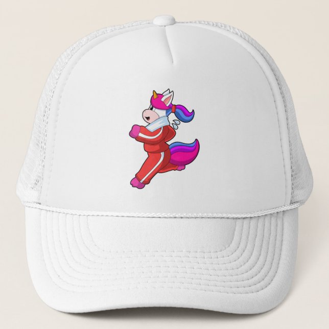 Unicorn at Running Trucker Hat (Front)