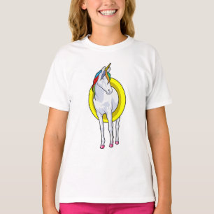 Unicorn at Swimming with Swim ring T-Shirt