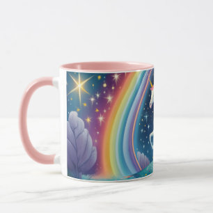 UNICORN AT THE END OF THE RAINBOW ORIGINAL ART MUG