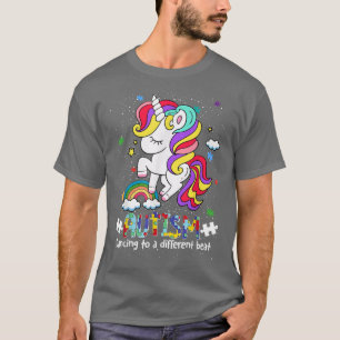 Unicorn Autism Dancing To be A Different Beat Girl T-Shirt