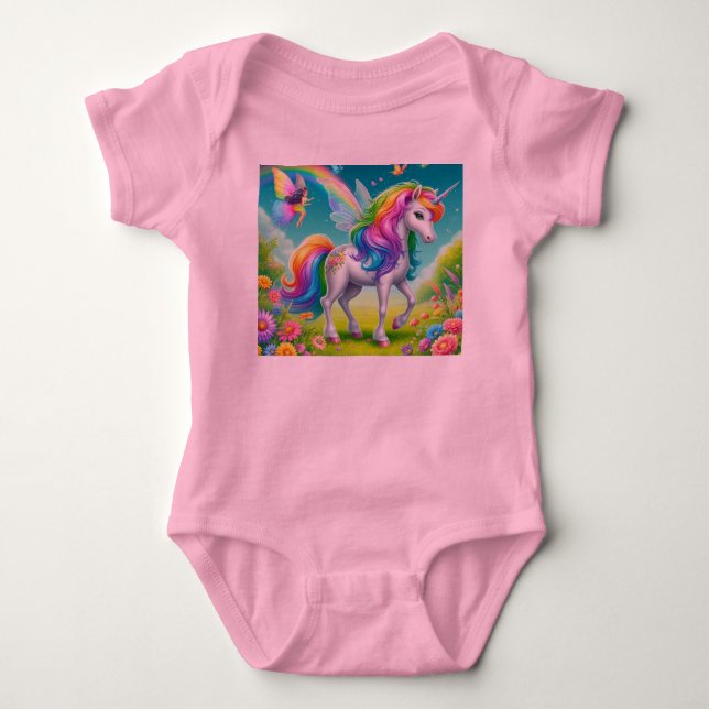 unicorn baby bodysuit (Front)