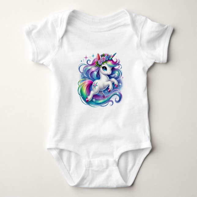 Unicorn  baby bodysuit (Front)