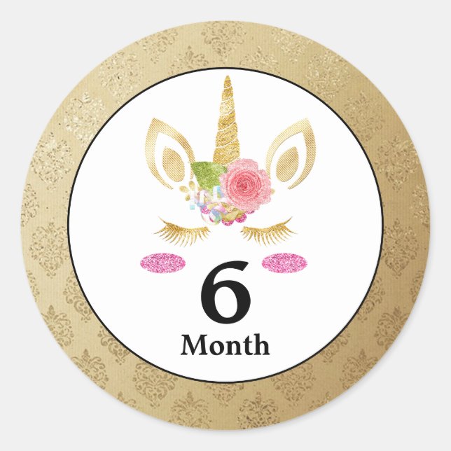 Unicorn Baby Month Stickers (Front)