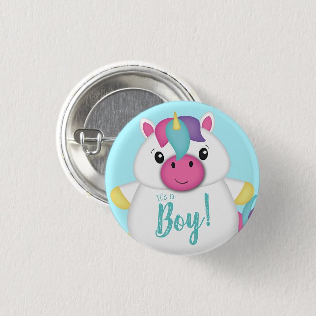 Unicorn Baby Shower 3 Cm Round Badge (Front & Back)