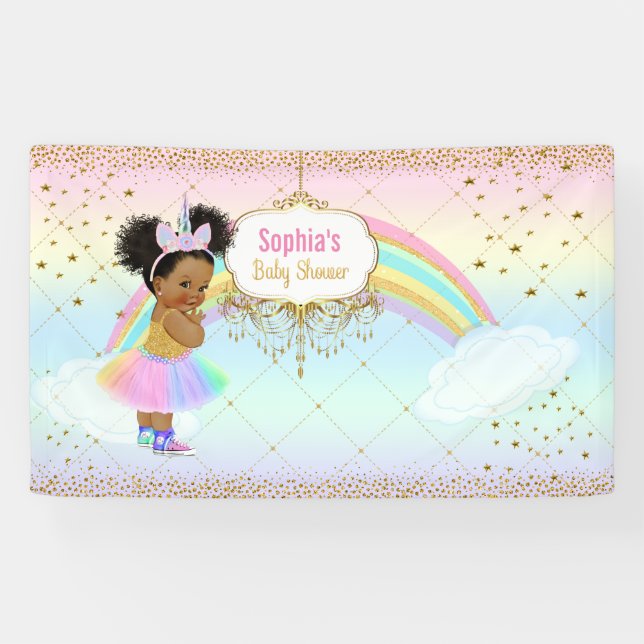 Unicorn Baby Shower banner (Horizontal)