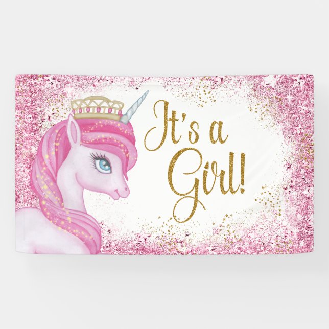 Unicorn Baby Shower Banners (Horizontal)