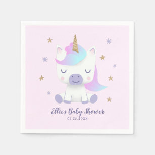 Unicorn Baby Shower Cartoon Napkin