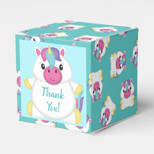 Unicorn Baby Shower Favour Box (Front Side)