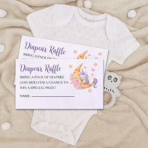 Unicorn Baby Shower Girl Enclosure Card