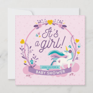 Unicorn Baby Shower Invitation