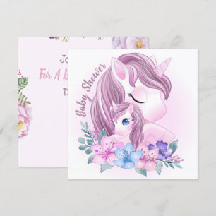 Unicorn Baby Shower Invitation