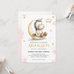 Unicorn Baby Shower Invitation