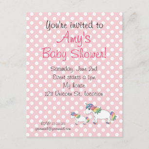 Unicorn baby shower invitation
