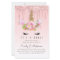 Unicorn Baby Shower Invitation Pink Girls Cute