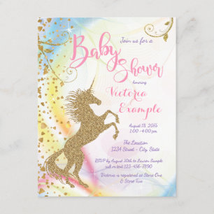 Unicorn Baby Shower Invitations