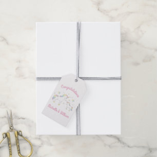 Unicorn Baby Shower Pastel Rainbow Cute Gift Tags