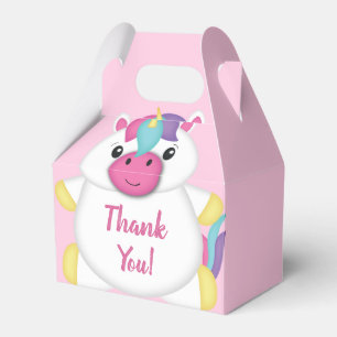 Unicorn Baby Shower Pink Favour Box