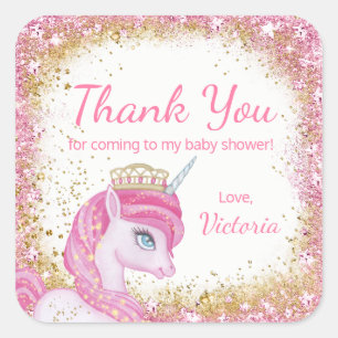 Unicorn Baby Shower Stickers
