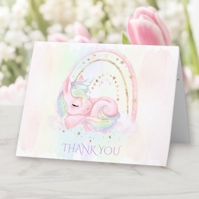 Unicorn Baby Shower Thank You Card (Unicorn Baby Shower Thank You Card )
