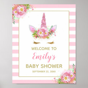 Unicorn Baby Shower Welcome Sign