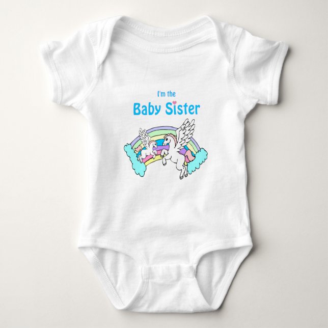 unicorn baby sister bodysuit (Front)