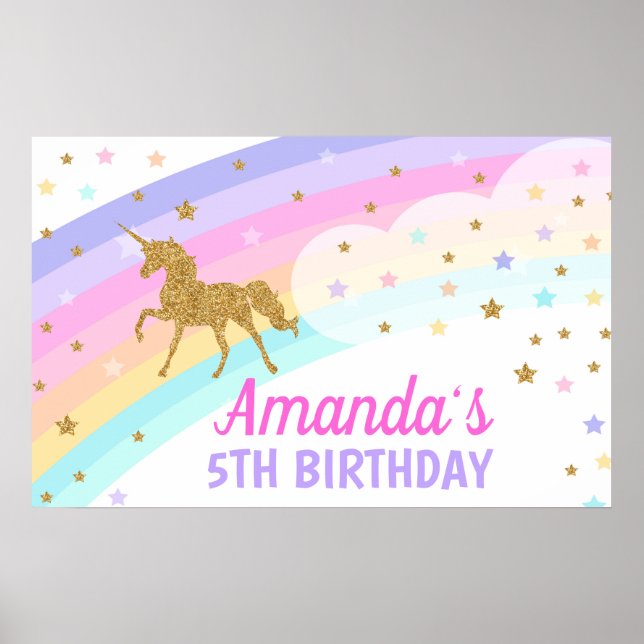 Unicorn Backdrop Poster (Front)